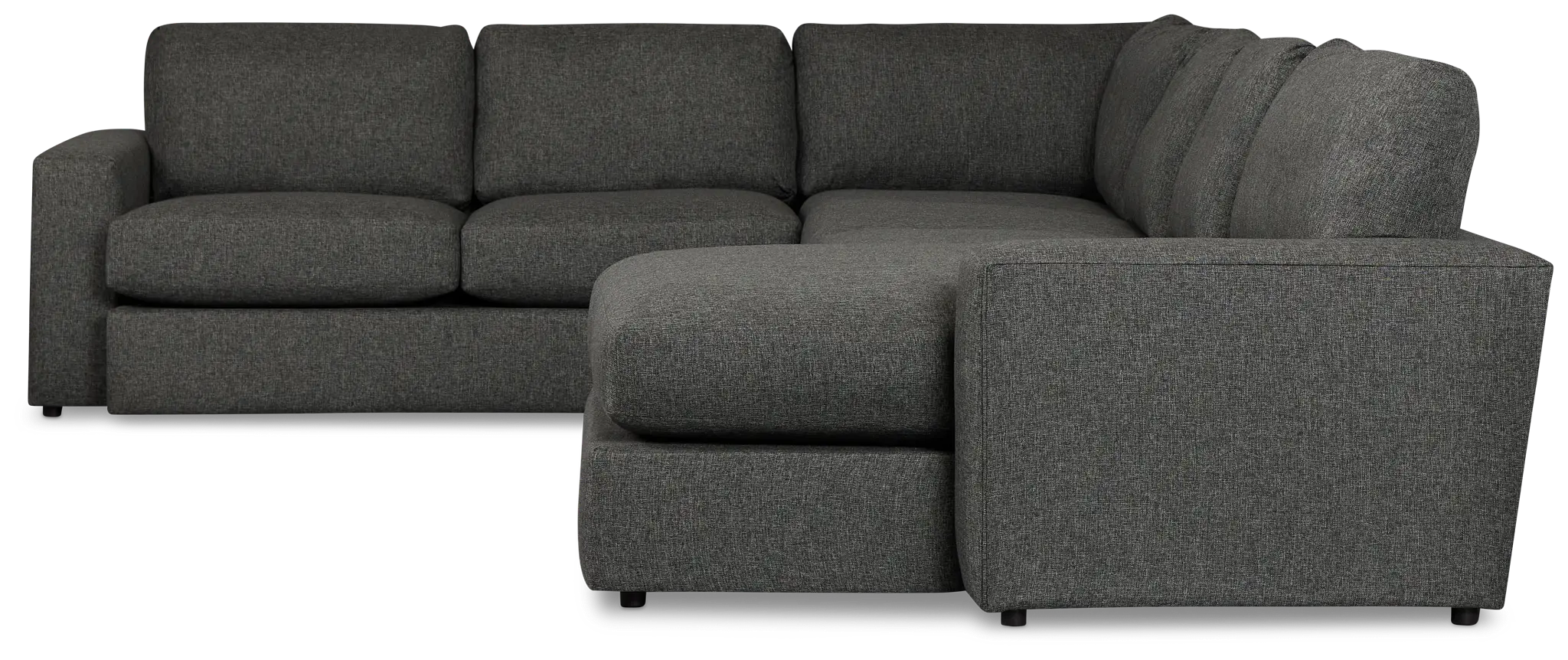 Brantley Dark Gray Fabric Large Right Chaise Sectional Brantley Dark Gray Fabric Large Right Chaise Sectional