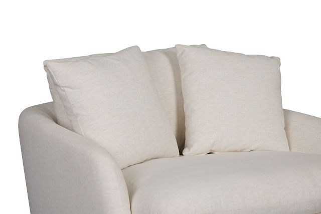 Serena White Fabric Swivel Chair