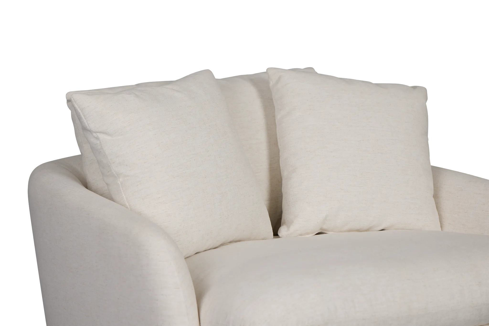 Serena White Fabric Swivel Chair