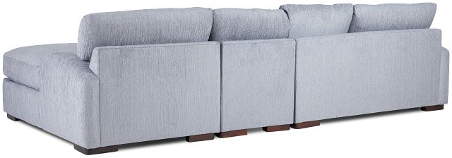 Alpha Light Gray Fabric Small Right Chaise Sectional