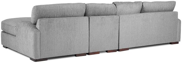 Alpha Light Gray Fabric Small Right Chaise Sectional