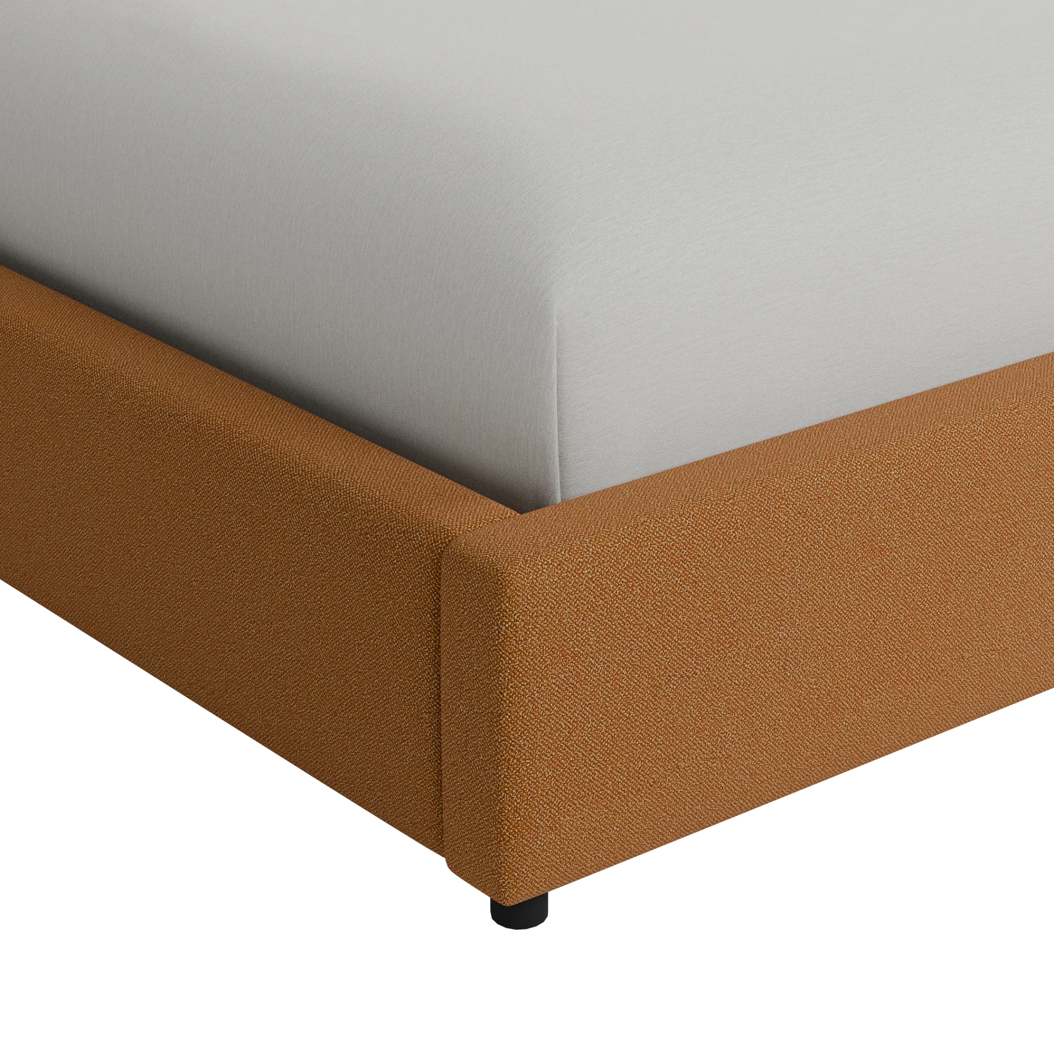 Grayton Elite Light Brown 54" Upholstered Platform Bed