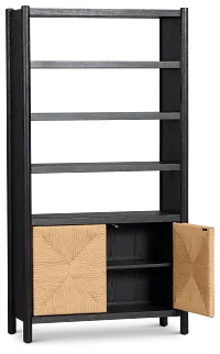 Santorini Black Bookcase