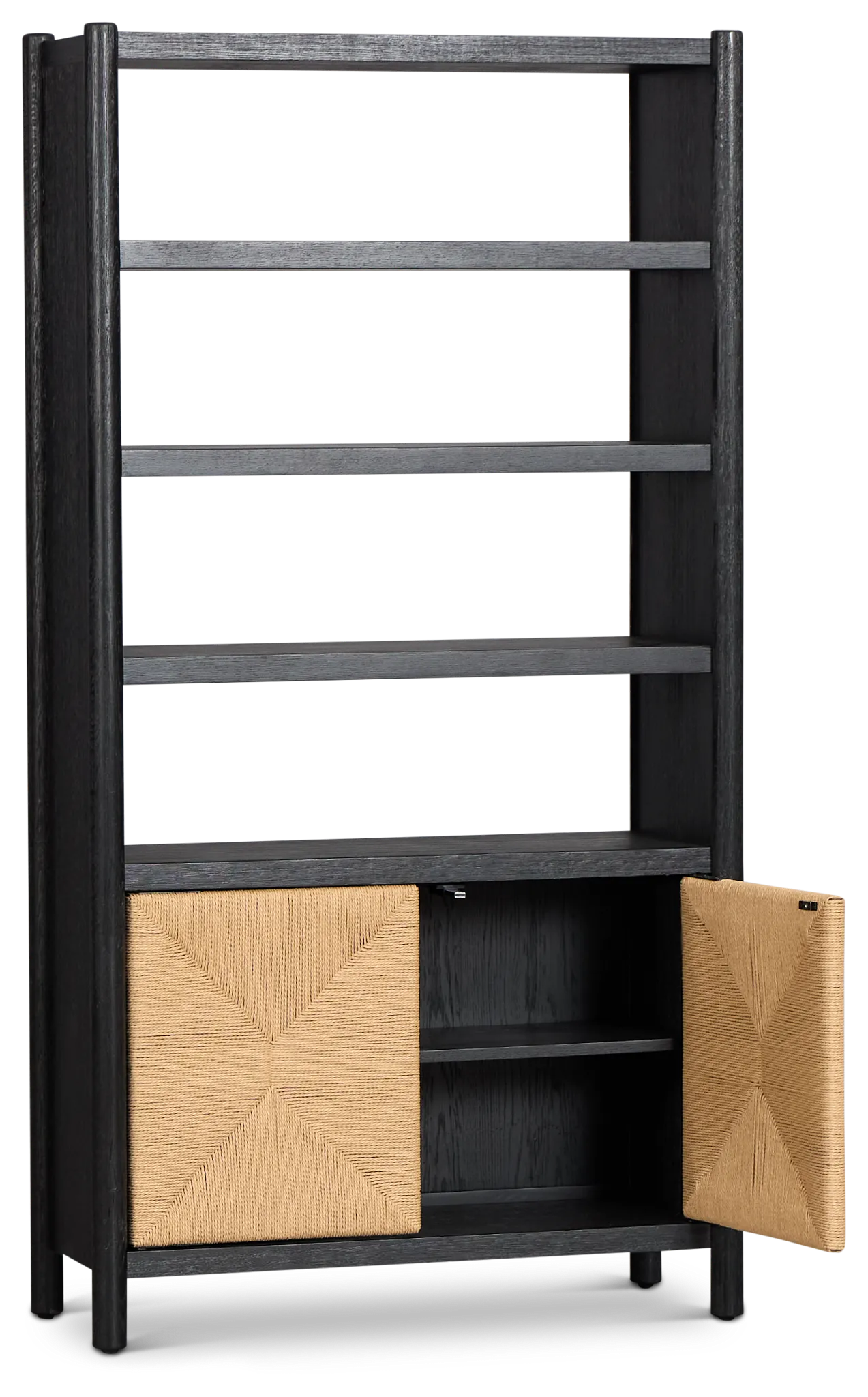 Santorini Black Bookcase