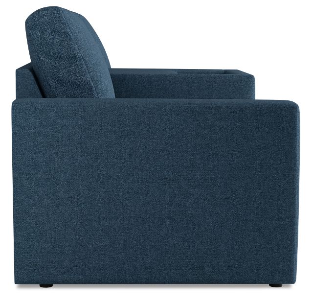 Citymod Blue Fabric 3-piece Modular Sofa With Media Console