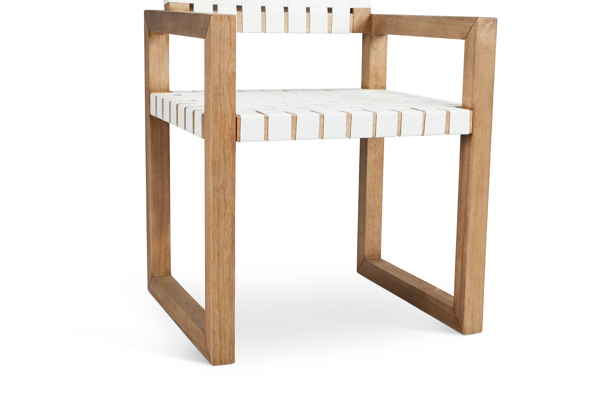 Haven White Woven Leather Arm Chair Haven White Woven Leather Arm Chair