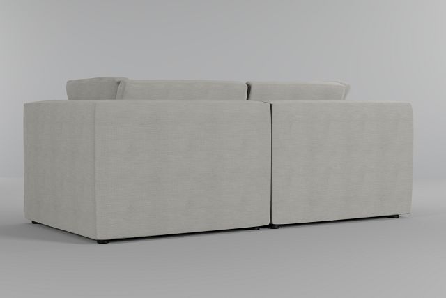 Destin Maguire Ivory Fabric 2 Piece Modular Sofa