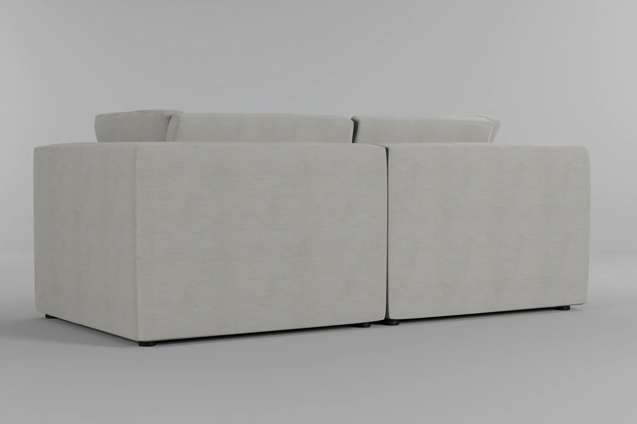 Destin Maguire Ivory Fabric 2-piece Modular Sofa