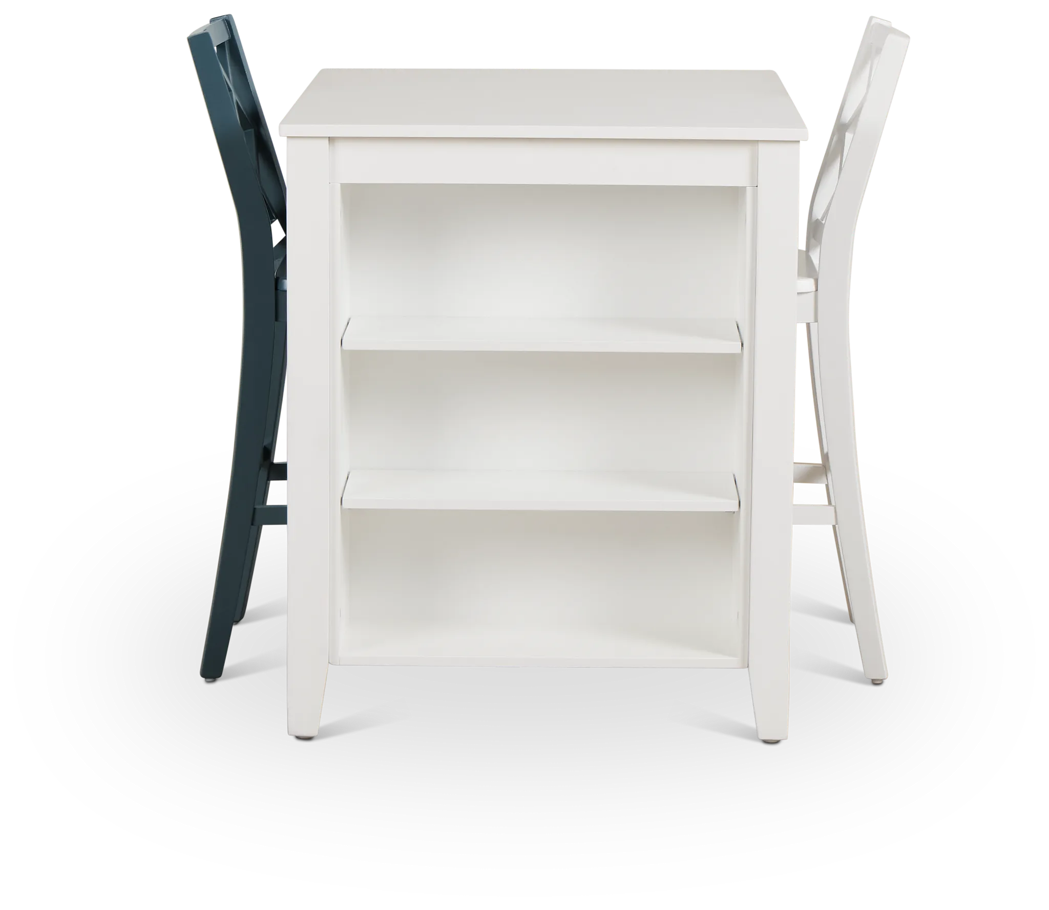 Edgartown White Storage High Table & Mixed Barstools