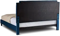 Whitney Dark Blue Uph Platform Bed