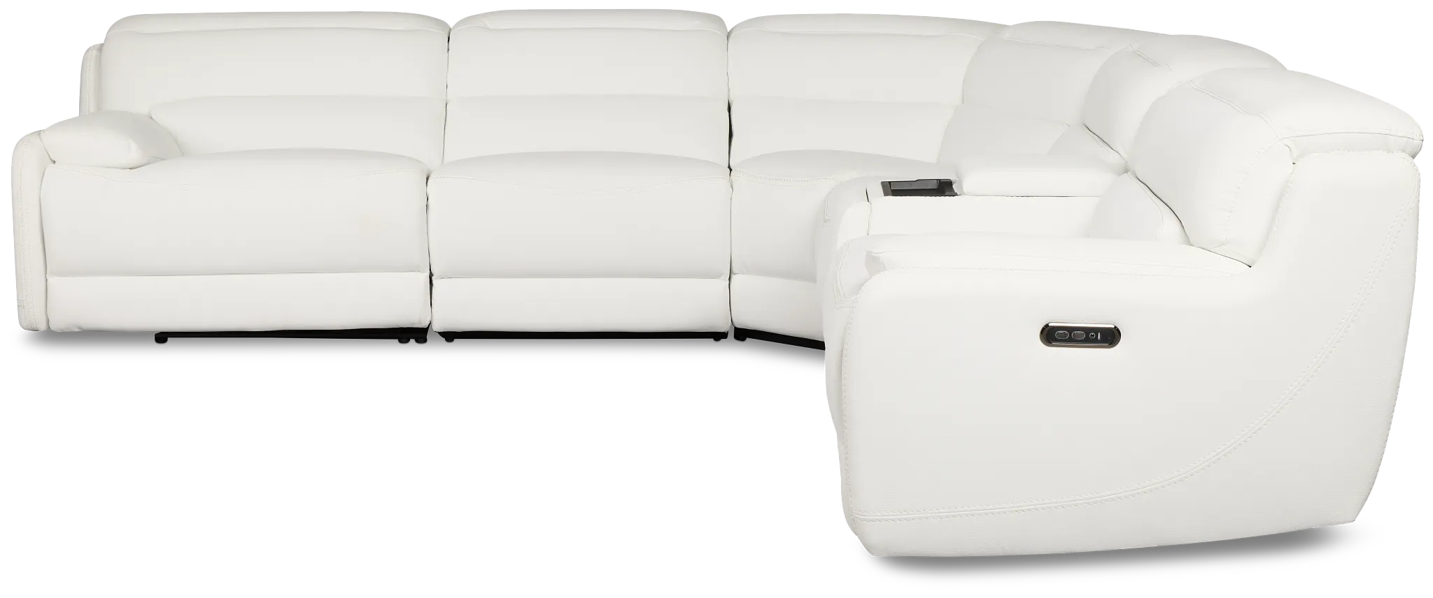 Jett White Micro Medium Triple Power 2-arm Sectional