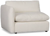 Serena White Fabric Left Chair