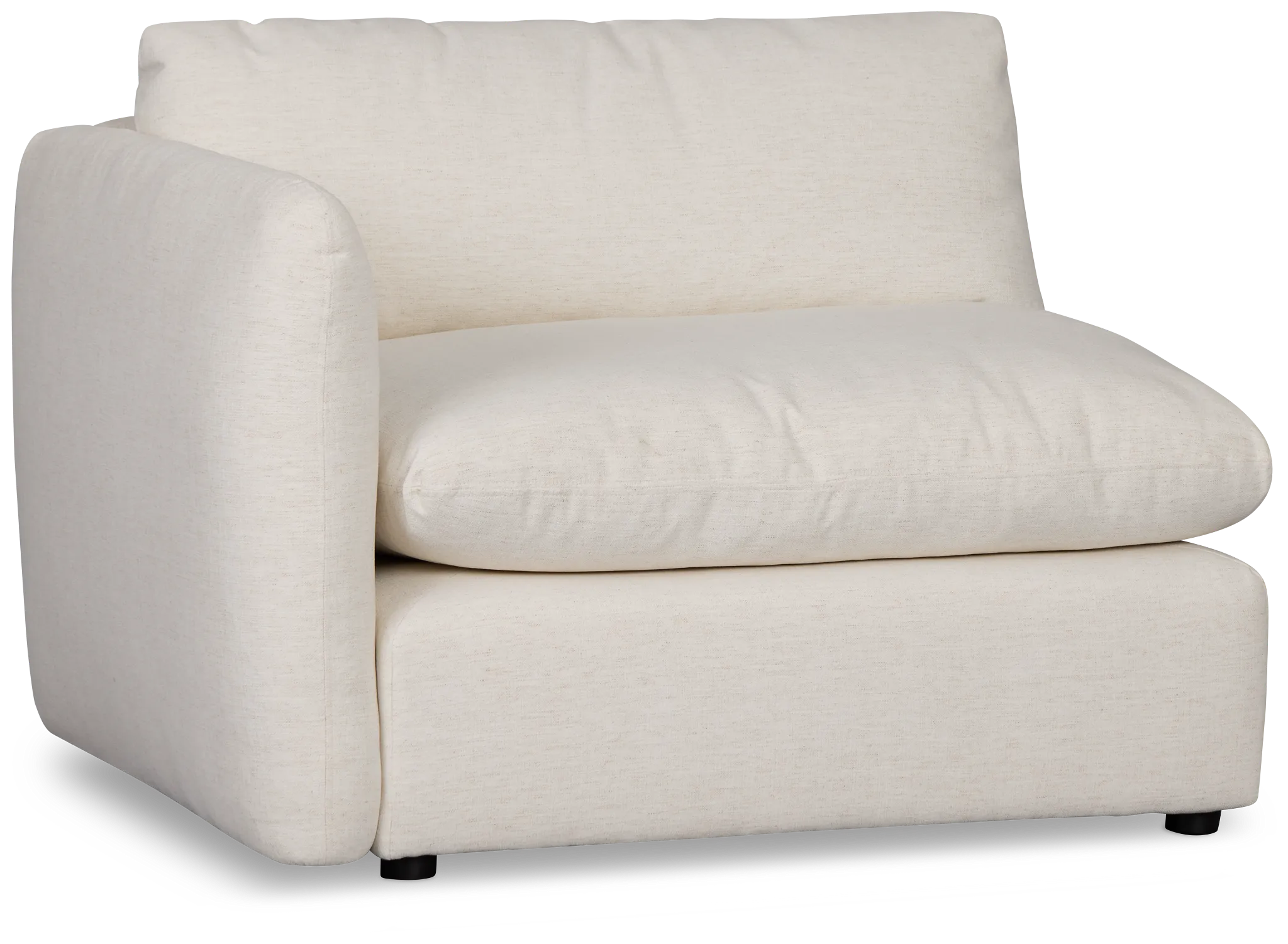 Serena White Fabric Left Chair