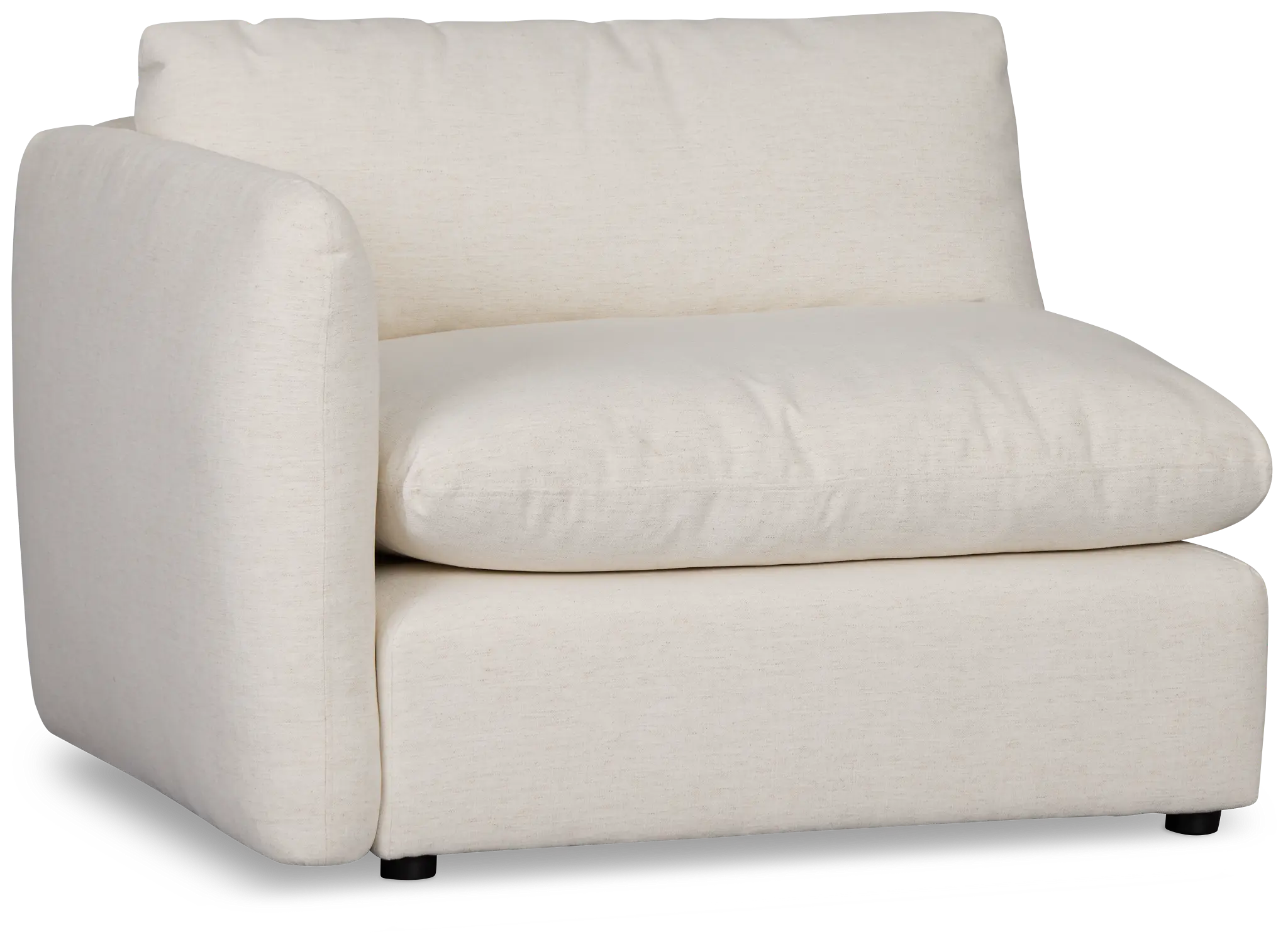 Serena White Fabric Left Chair Serena White Fabric Left Chair