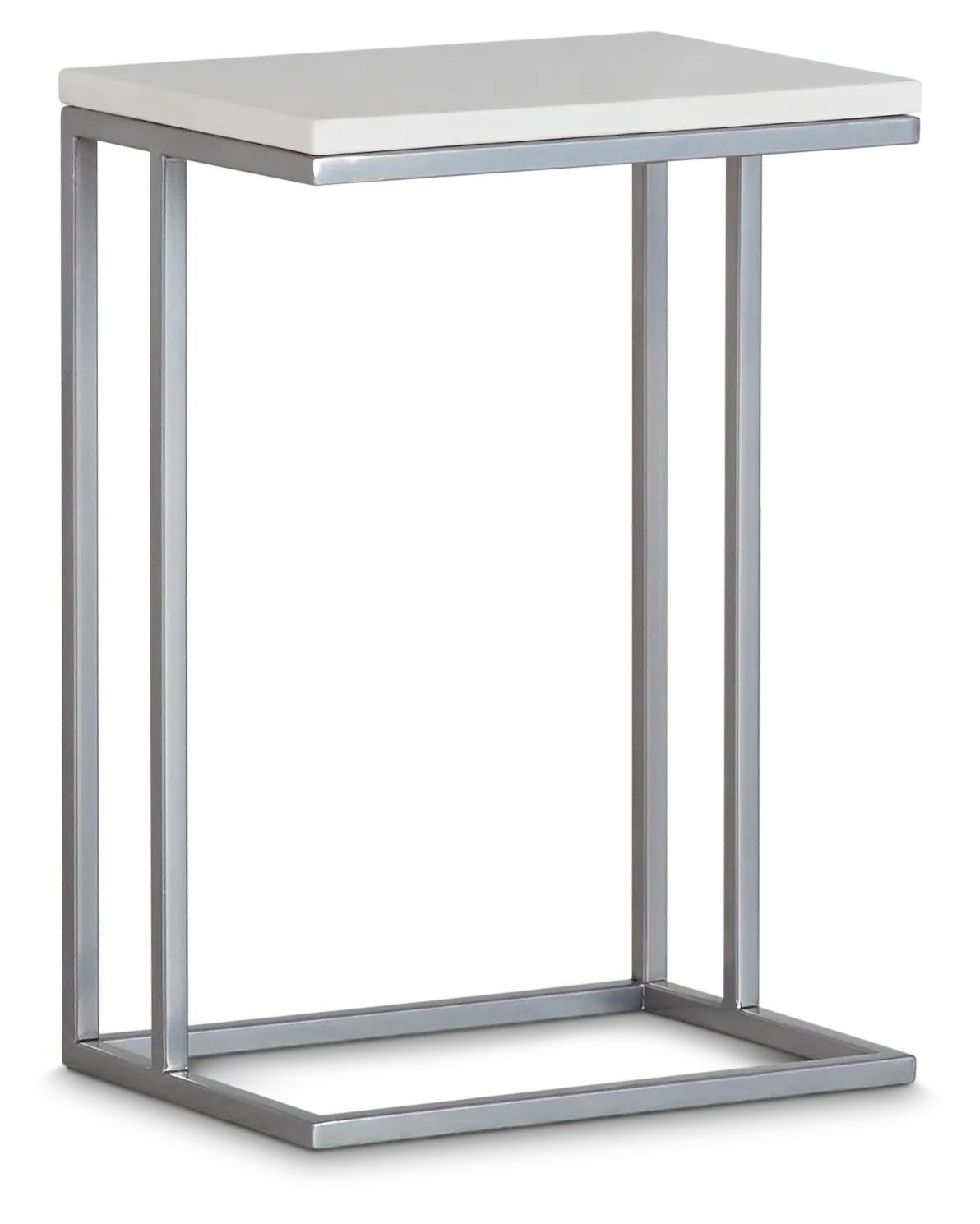 Tayah Silver Marble Chairside Table