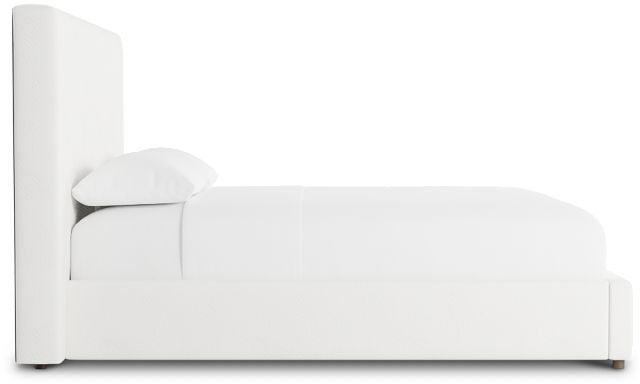 Grayton Sutton White 54" Upholstered Platform Bed