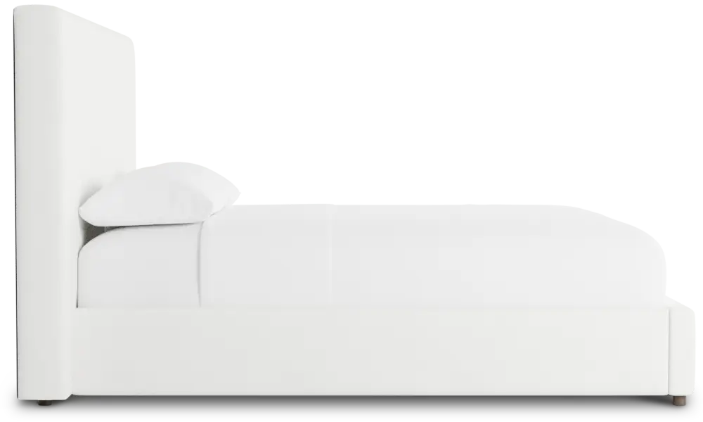 Grayton Sutton White 54" Upholstered Platform Bed Grayton Sutton White 54" Upholstered Platform Bed