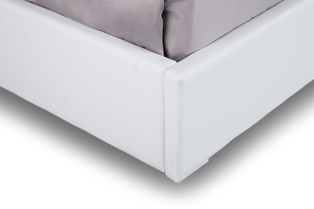 Doral White Uph Platform Bed