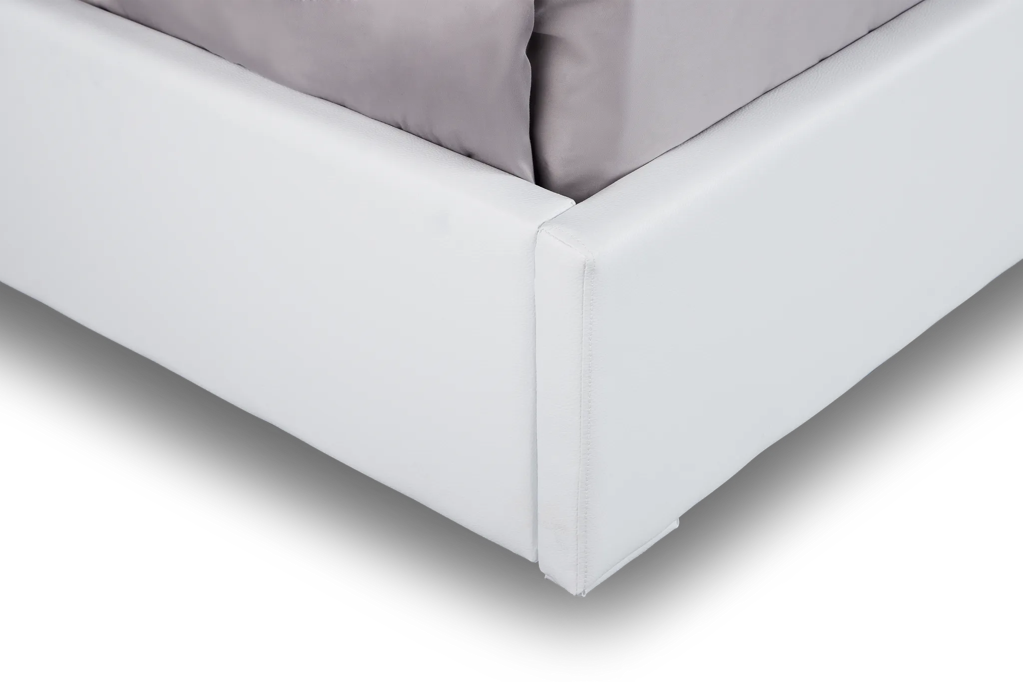 Doral White Uph Platform Bed