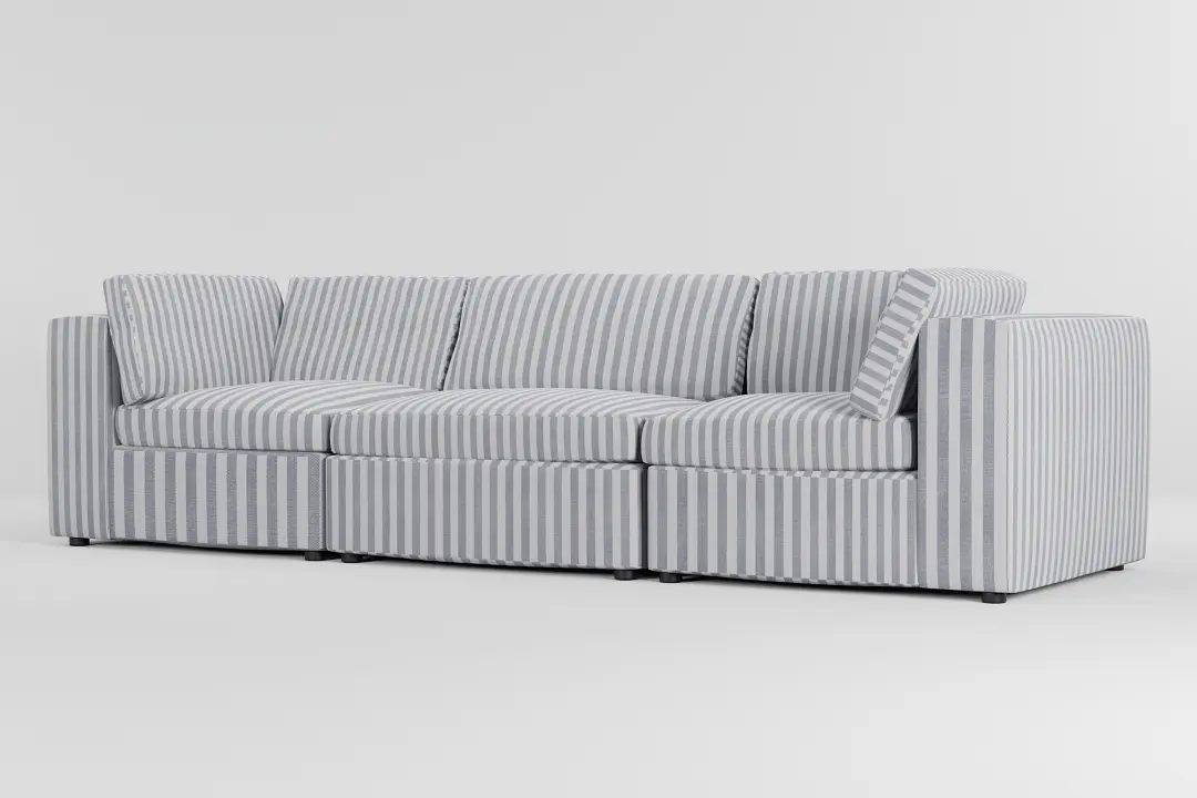 Destin Sea Lane Dark Blue Fabric 3-piece Modular Sofa Destin Sea Lane Dark Blue Fabric 3-piece Modular Sofa