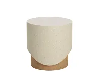 Elordi Ivory Round End Table
