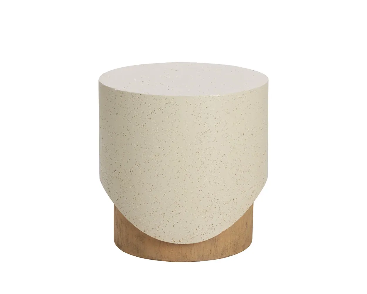 Elordi Ivory Round End Table