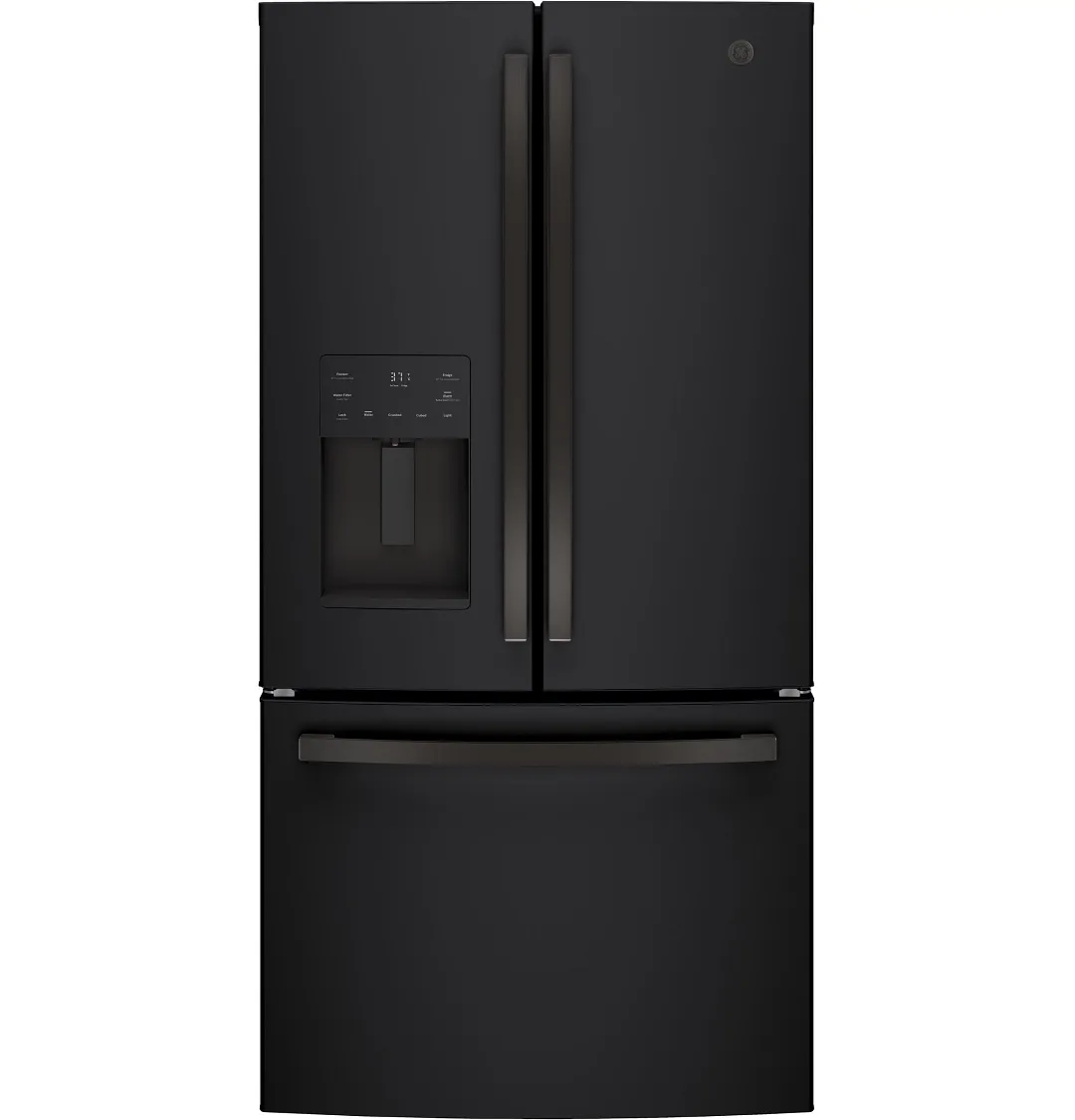 Ge 26 Series Black French Door Refrigerator