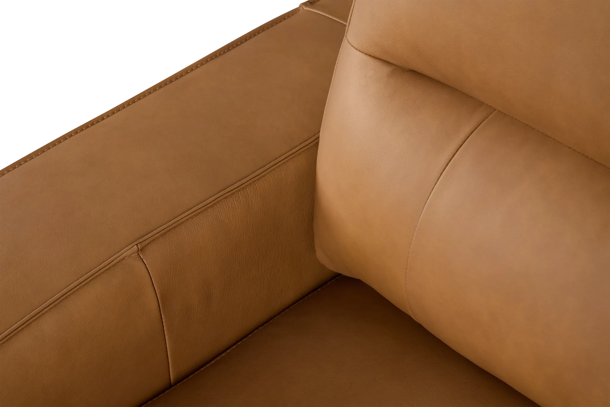 Rudy Brown Lthr/vinyl Right Dual Power Extension Chaise Sectional