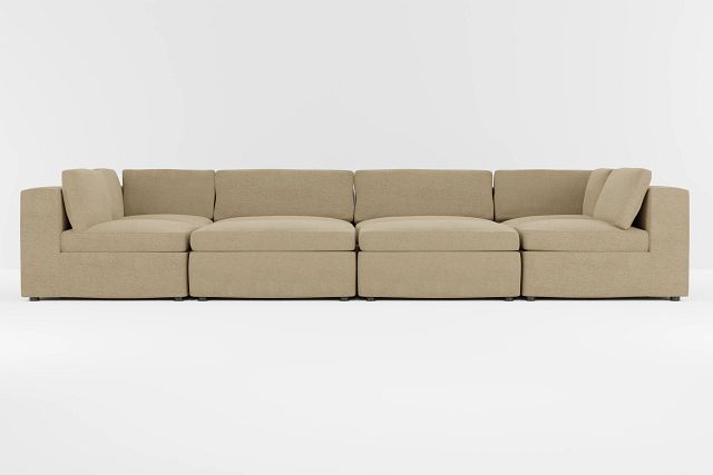 Destin Elite Taupe Fabric 8-piece Pit Sectional