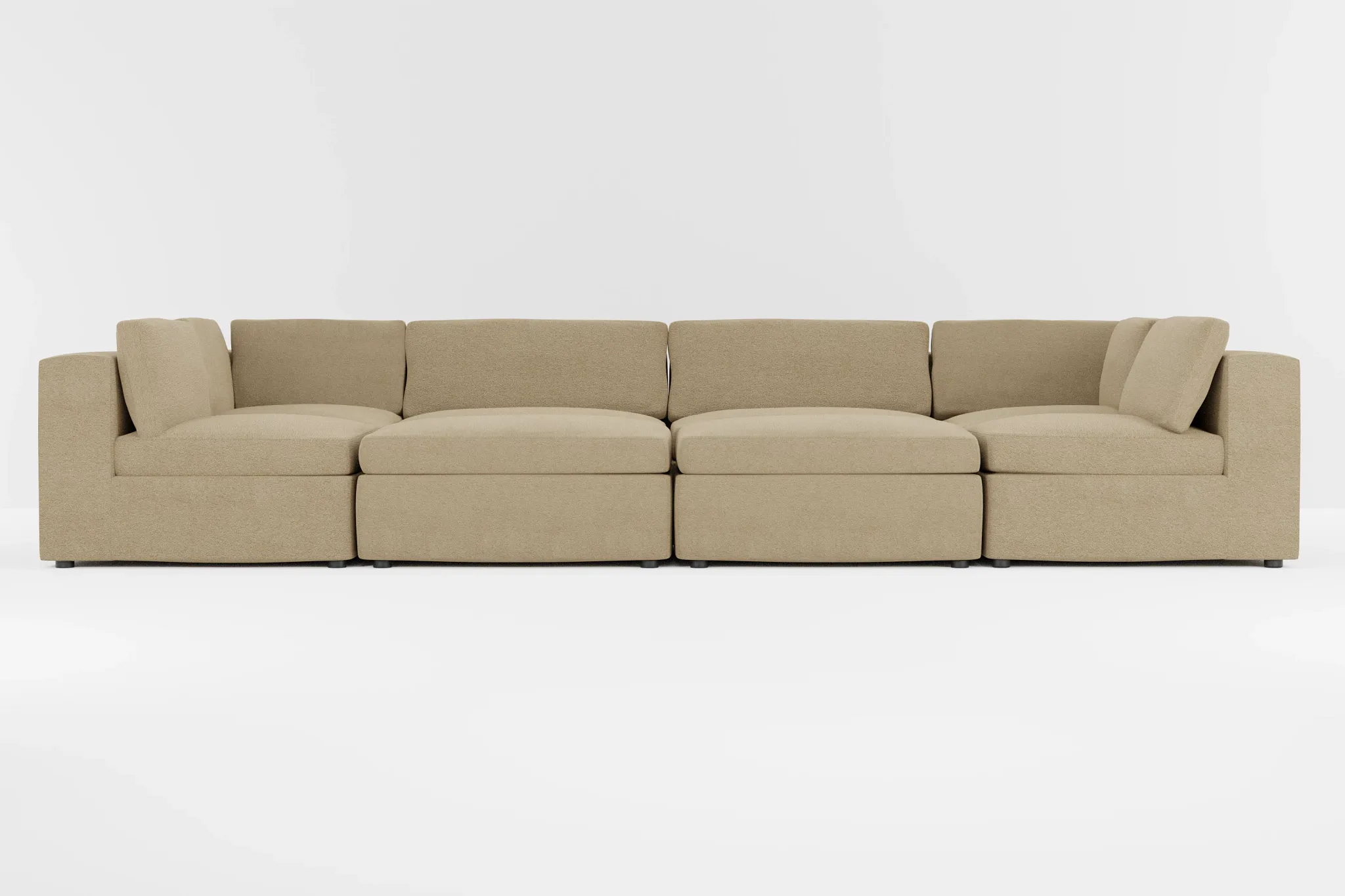 Destin Elite Taupe Fabric 8-piece Pit Sectional