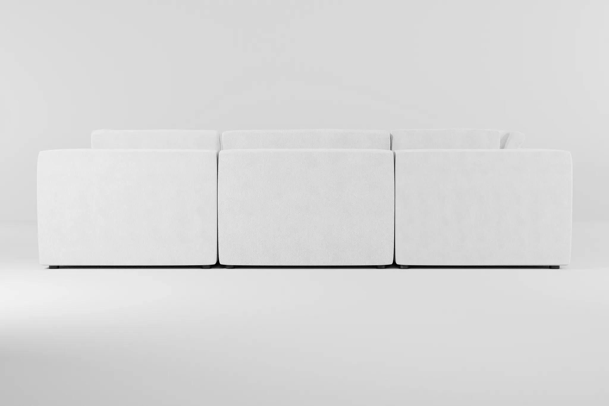 Destin Revenue White Fabric 8-piece Modular Sectional