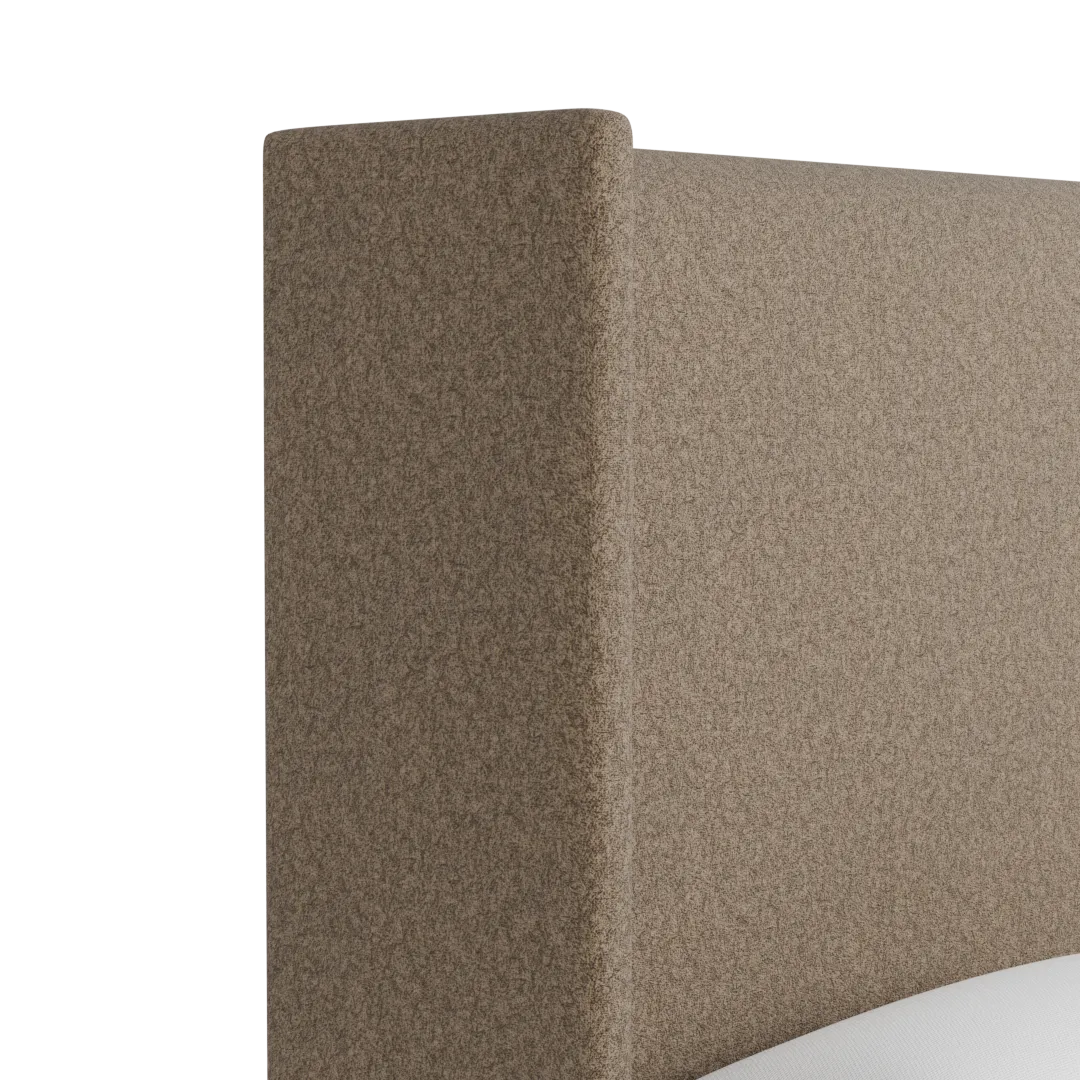 Captiva Merino Brown 60" Upholstered Shelter Bed