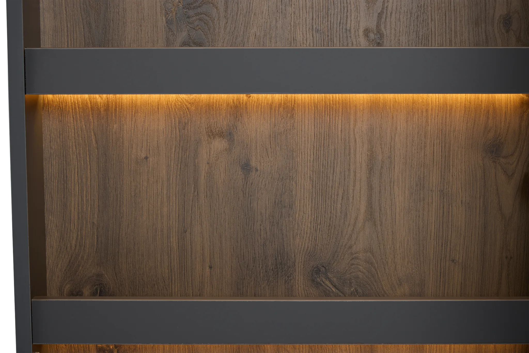 Brasilia Gray Storage Floor Mirror