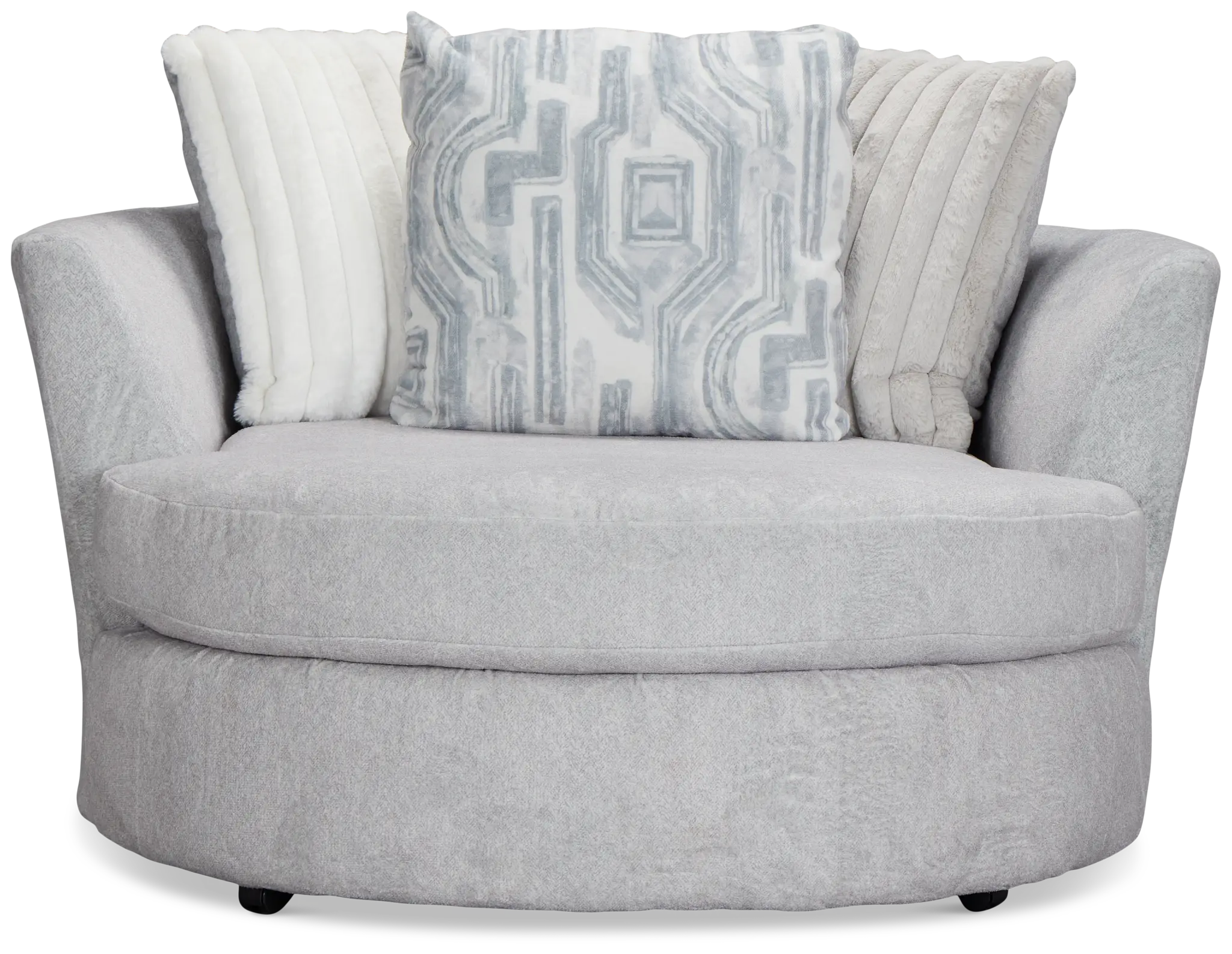 Kylie Light Gray Fabric Swivel Chair Kylie Light Gray Fabric Swivel Chair