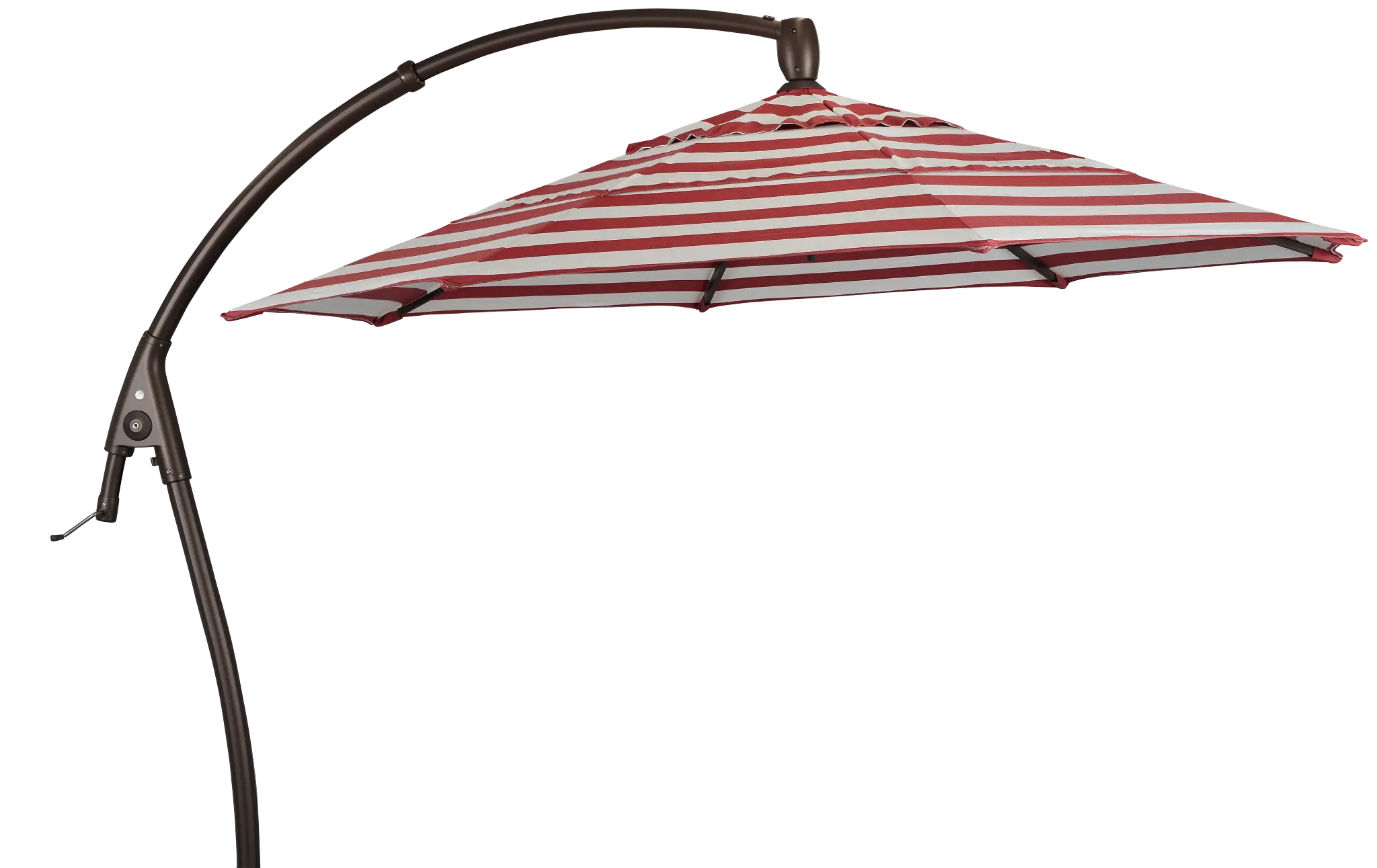Belize Red Stripe Cantilever Umbrella Belize Red Stripe Cantilever Umbrella