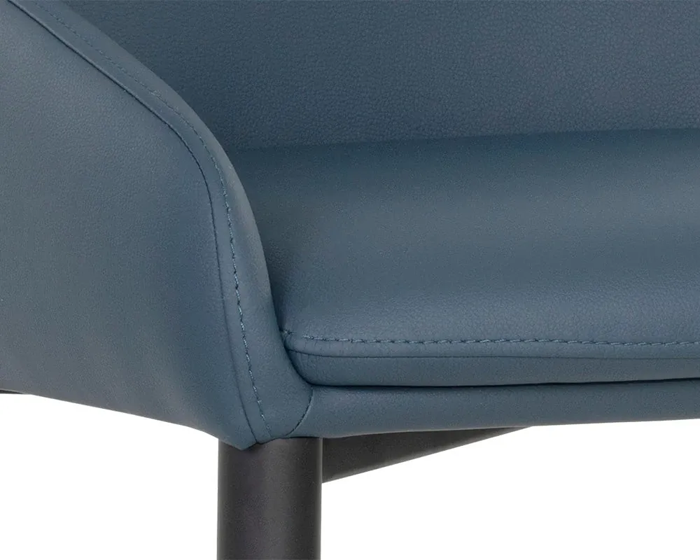 Dillon Dark Blue Upholstered Arm Chair