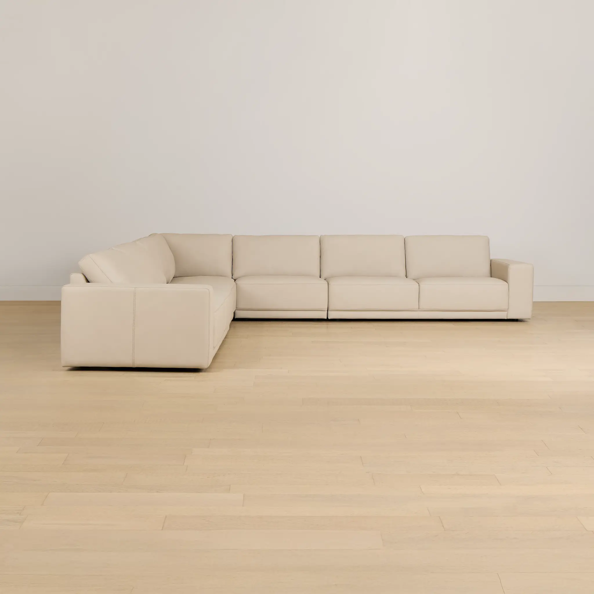 Kellan Ivory Leather Large Two-arm Sectional Kellan Ivory Leather Large Two-arm Sectional