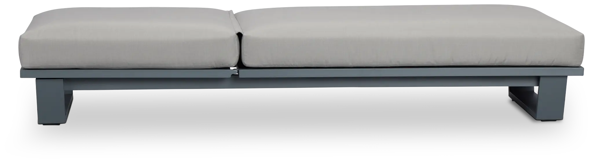 Exuma Gray Aluminum Cushioned Chaise Exuma Gray Aluminum Cushioned Chaise