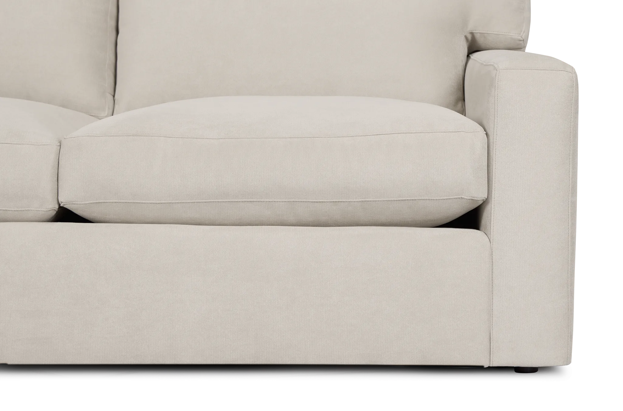 Hudson Gray Fabric Loveseat