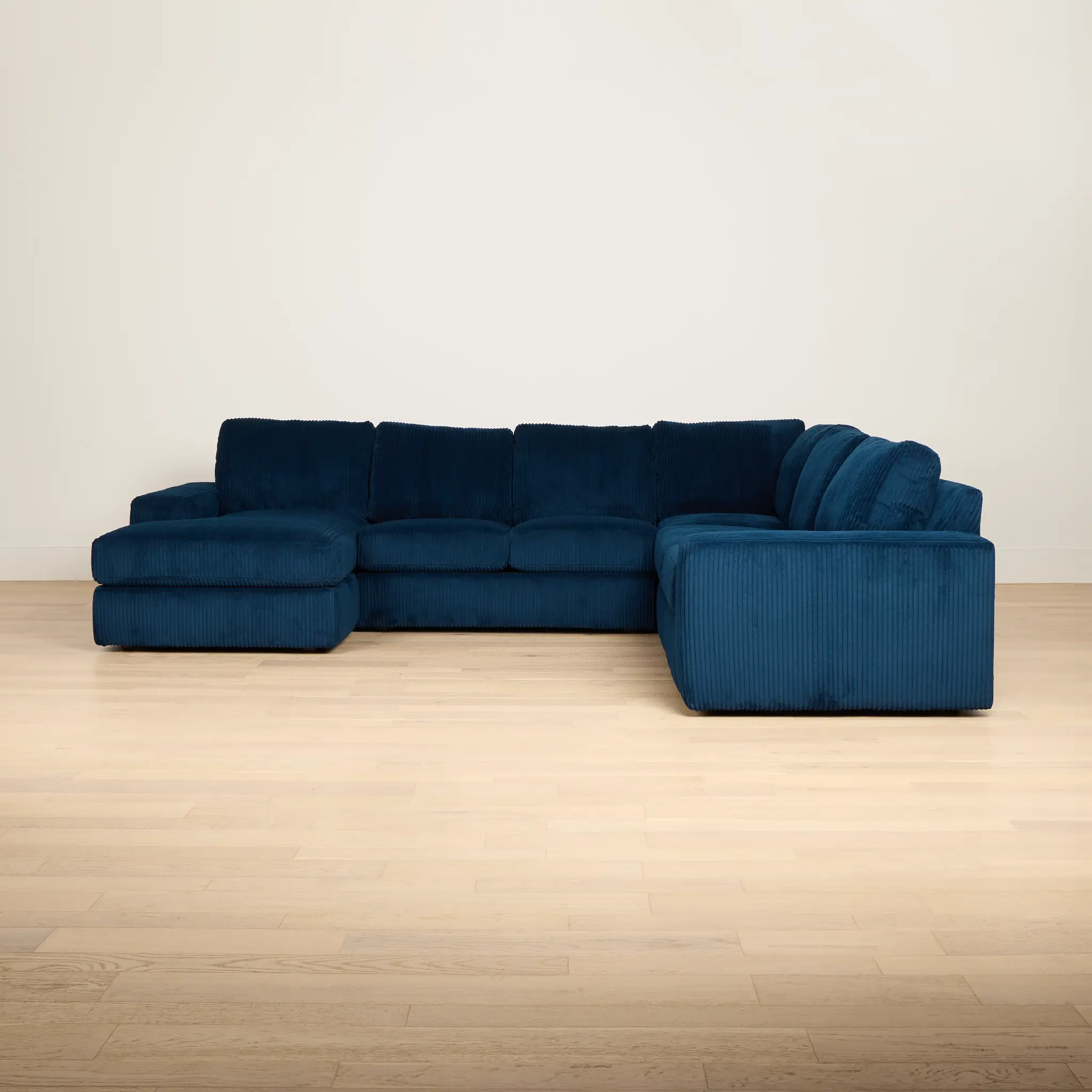 Charlie Dark Blue Fabric Medium Left Chaise Sectional Charlie Dark Blue Fabric Medium Left Chaise Sectional