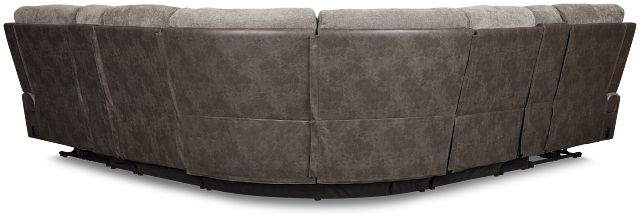 Travis Gray Fabric Large Dual Power Reclining Two-arm Sectional