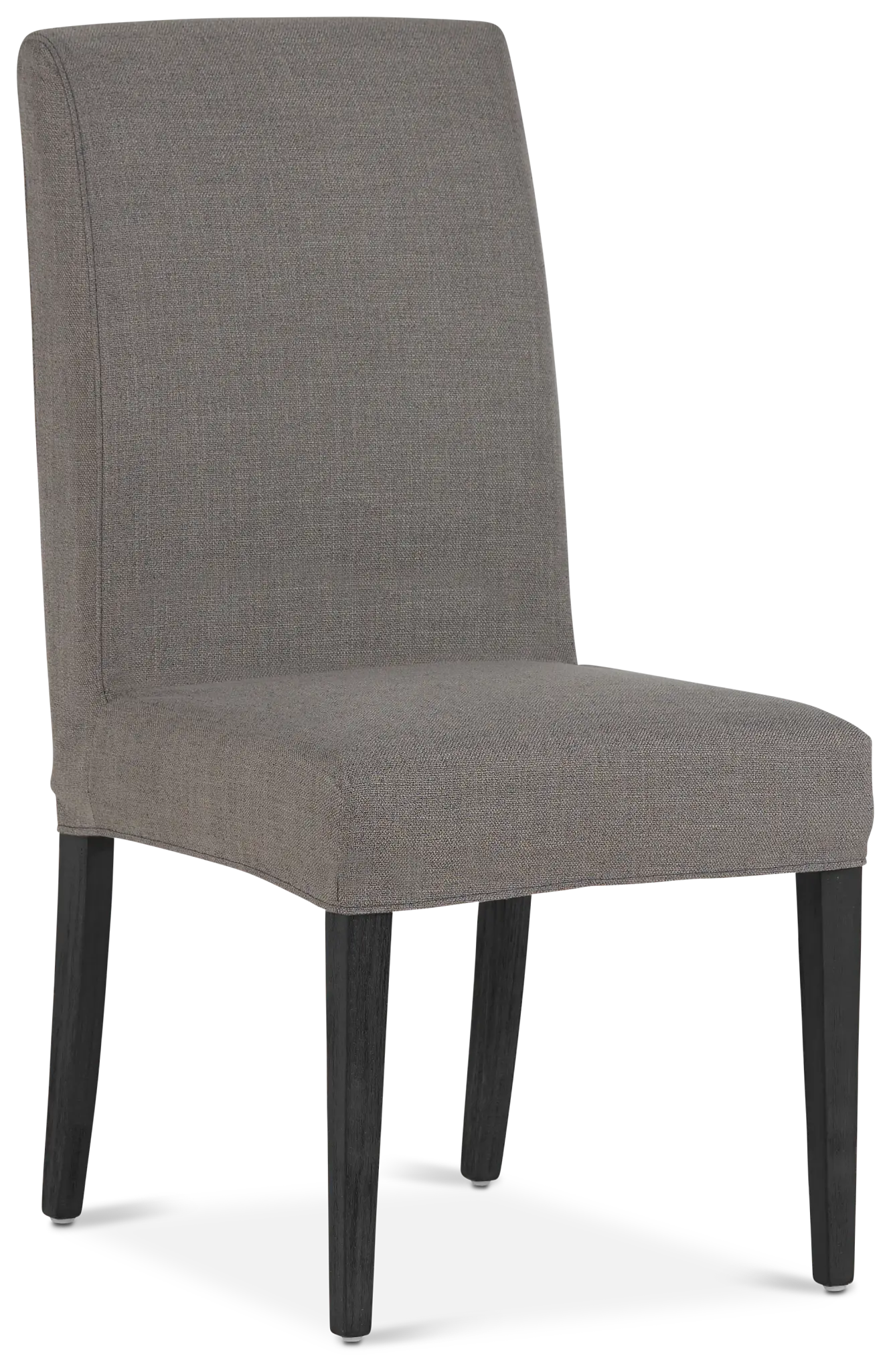 Harbor Dark Gray Short Slipcover Chair With Dark-tone Leg Harbor Dark Gray Short Slipcover Chair With Dark-tone Leg