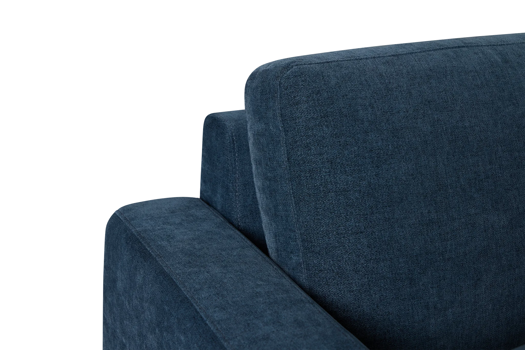 Addie Blue Fabric Right Chaise Storage Sectional