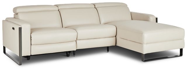 Atlas Taupe Lthr/vinyl Right Chaise Power Reclining Sectional