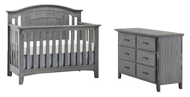 Willowbrook Gray Crib Bedroom