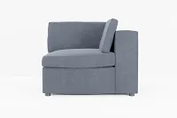 Destin Victory Dark Blue Fabric Corner Chair