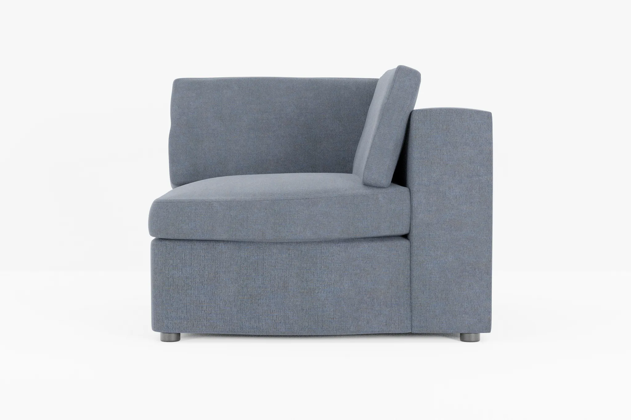 Destin Victory Dark Blue Fabric Corner Chair