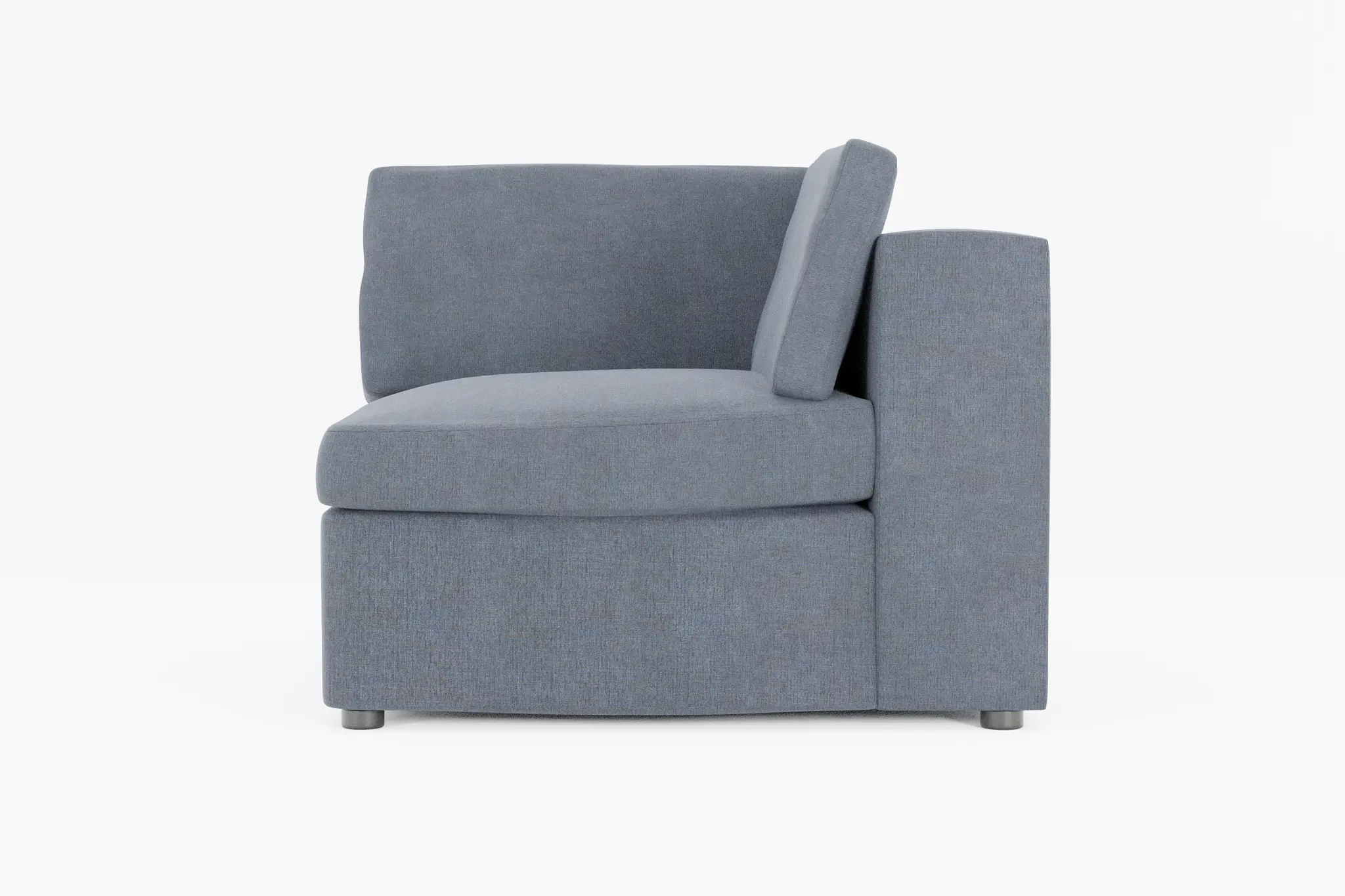 Destin Victory Dark Blue Fabric Corner Chair Destin Victory Dark Blue Fabric Corner Chair