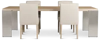Miramar Light Tone Rectangular Table & 4 Upholstered Chairs