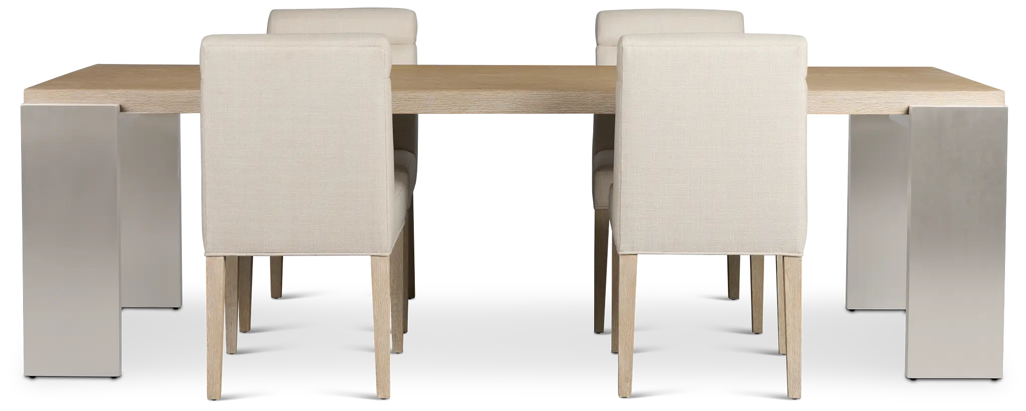 Miramar Light Tone Rectangular Table & 4 Upholstered Chairs Miramar Light Tone Rectangular Table & 4 Upholstered Chairs